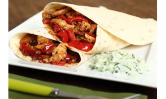 Chicken Sauteed Wrap with Sweet chili Sauce