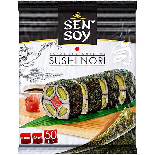 Sensoy Nori Sushi Seaweed 125 g (50 Sheets)