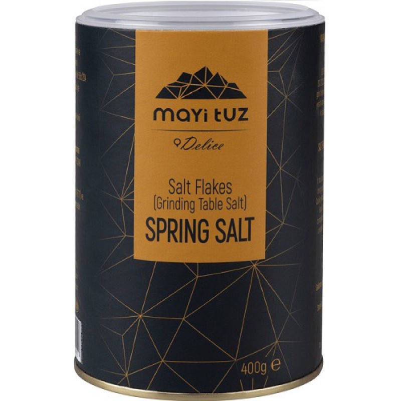 Mayituz Sofrada Öğütme Yaprak Kaynak Tuzu 400 gr Mayituz Sofrada Öğütme Yaprak Kaynak Tuzu 400 gr