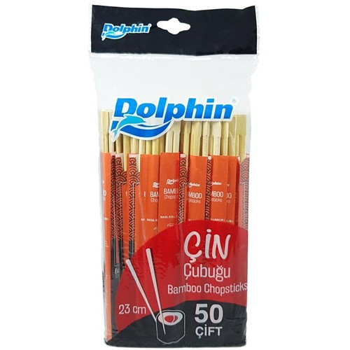 Dolphin Bamboo Chopsticks 50 Pairs 23 cm