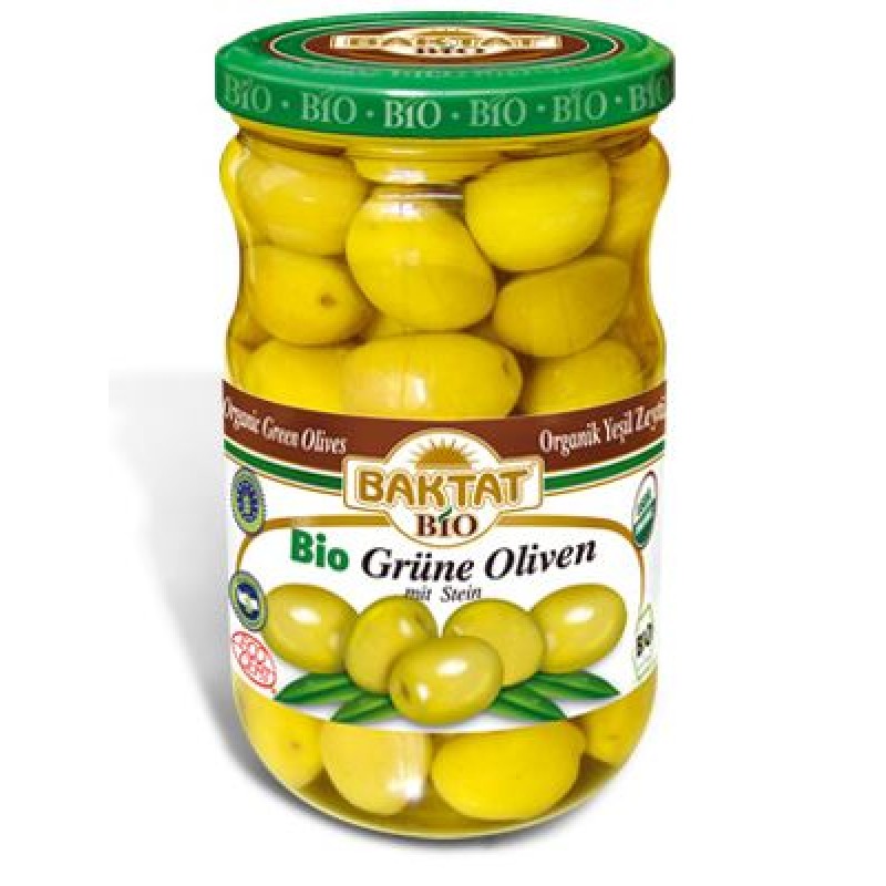 Baktat Organik Kırma Yeşil Zeytin 660 gr