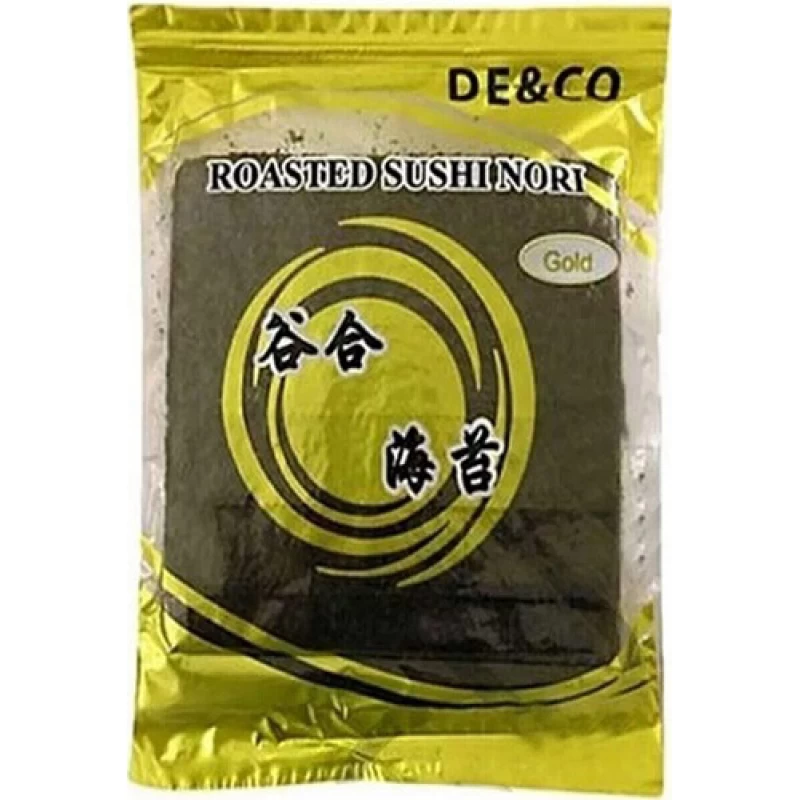 De Co Sushi Nori Kurutulmuş Yosun (Gold) (50 Yaprak) 140 gr De Co Sushi Nori Kurutulmuş Yosun (Gold) (50 Yaprak) 140 gr
